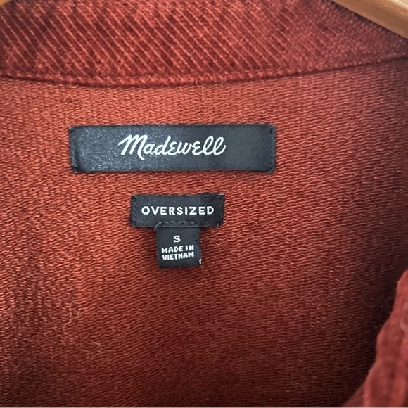 Madewell Corduroy Twill Oversized Shirt-Jacket in Stained Mahogany sz S - Picture 4 of 5
